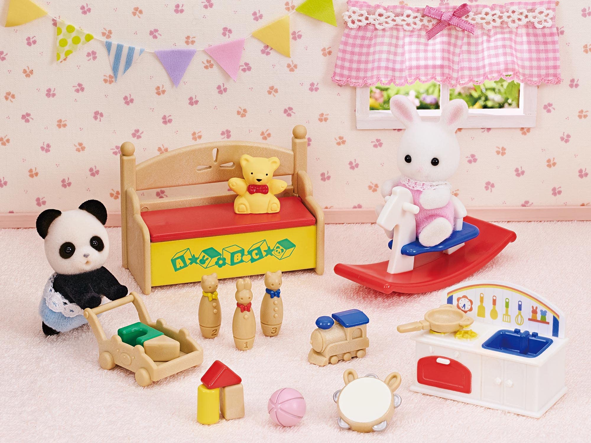 Epoch Sylvanian Families Toy Set - White Rabbit Baby Panda Doll and Furniture Age 3+- Japan Figure Store - #1 Bring To You The Best Japanese Goods