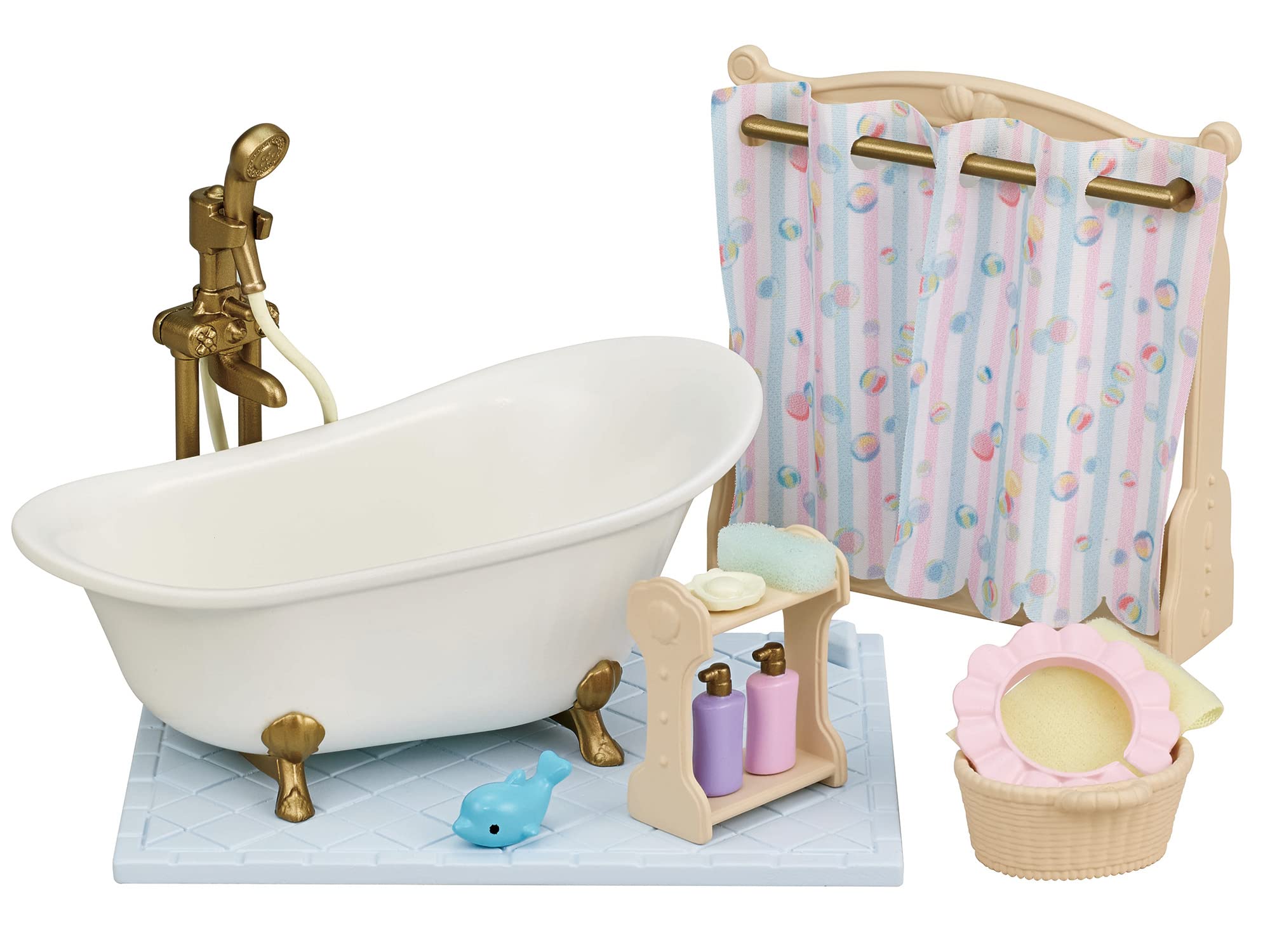 Epoch Sylvanian Families Bath/Shower Set - Ka-628 St Mark Certified Dollhouse Toy for Ages 3+- Japan Figure Store - #1 Bring To You The Best Japanese Goods