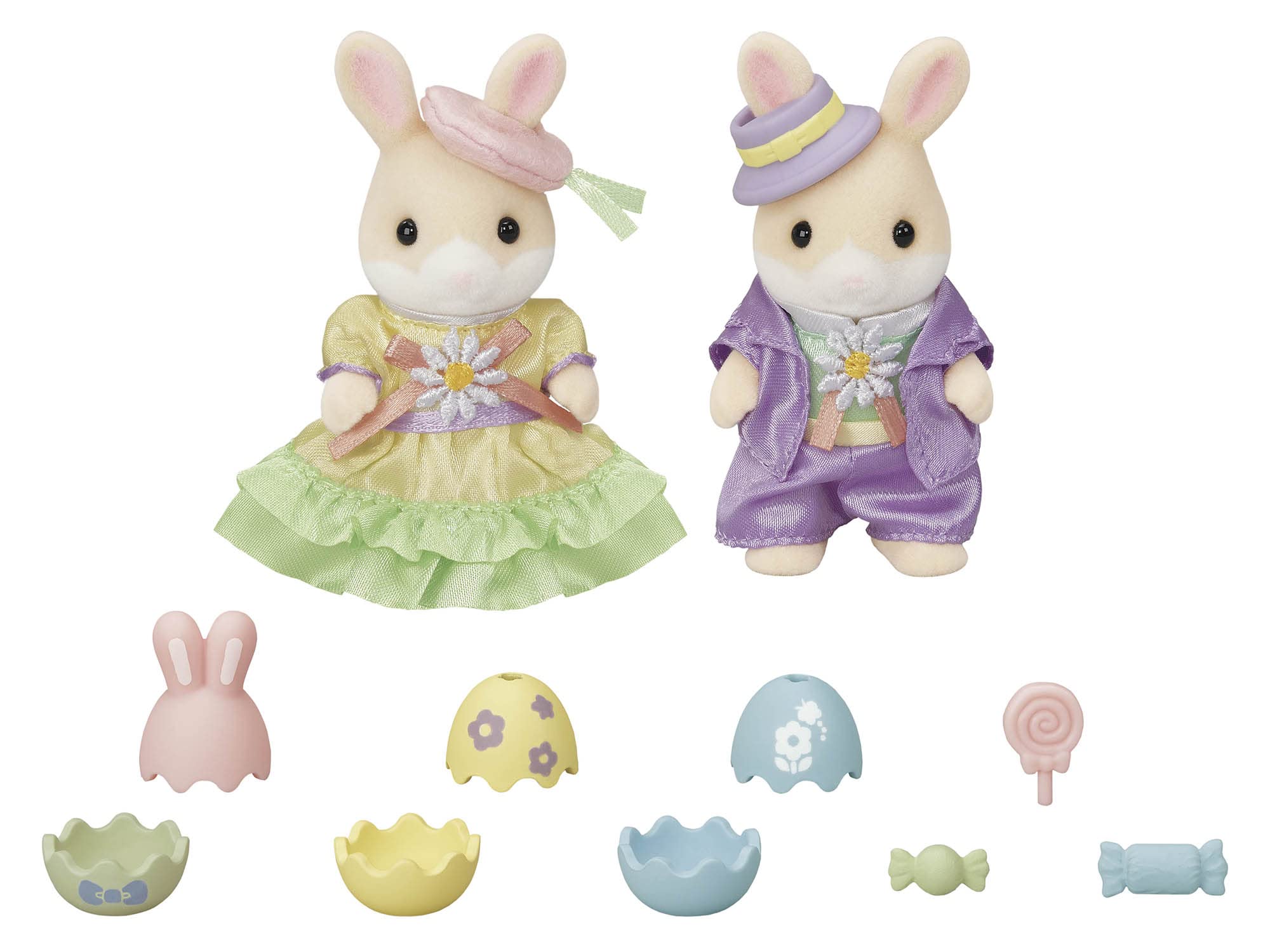 Epoch Sylvanian Families Margaret Rabbit Easter Pair Set Age 3 and Up Dollhouse Toy- Japan Figure Store - #1 Bring To You The Best Japanese Goods