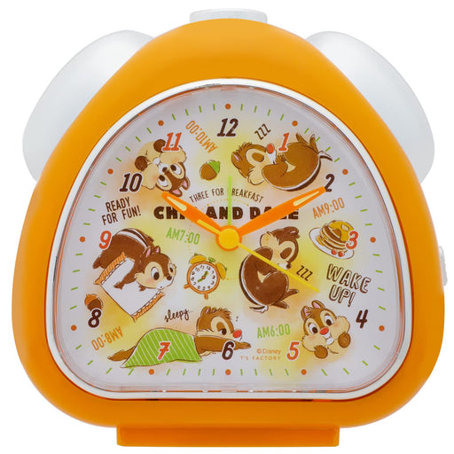 Ts Factory Alarm Clock Disney Chip Dale Rice Ball Clock Analog Quiet Continuous Second Hand Orange Dn-5520337Cd- Japan Figure Store - #1 Bring To You The Best Japanese Goods