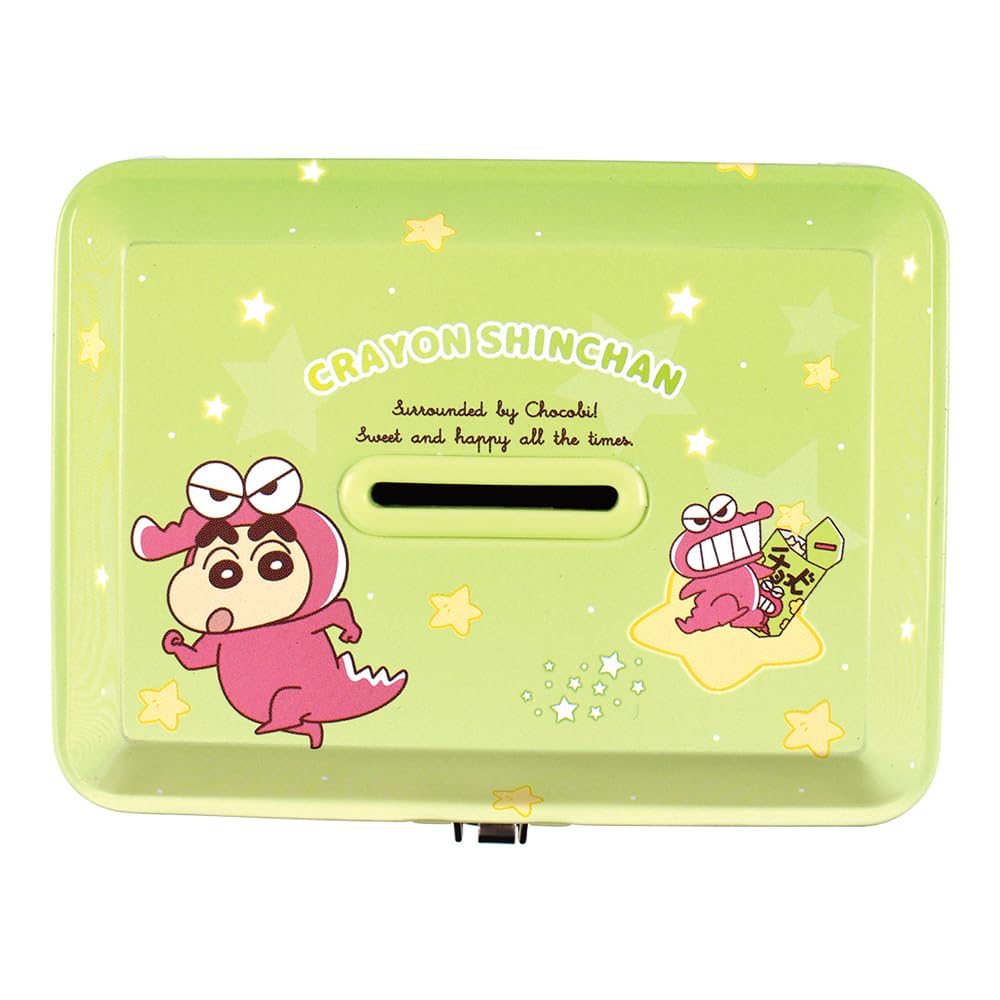 T's Factory Crayon Shin-Chan Bank w/ Key KS-5542858CB H8.4xW11.3xD8.3cm- Japan Figure Store - #1 Bring To You The Best Japanese Goods