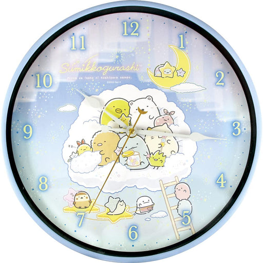 Ts Factory Wall Clock Light Blue Sumikko Gurashi Luminous Wall Clock Analog Silent Continuous Second Hand Starry Sky Sanpo Sg-5520376Hb- Japan Figure Store - #1 Bring To You The Best Japanese Goods