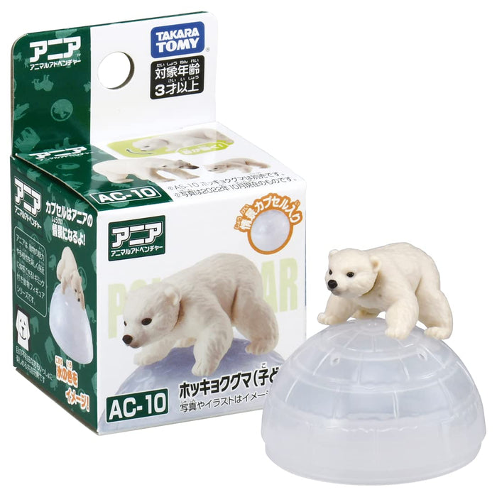 Takara Tomy Ania AC-10 Polar Bear Toy Ideal Dinosaur Toy for Children Ages 3+- Japan Figure Store - #1 Bring To You The Best Japanese Goods