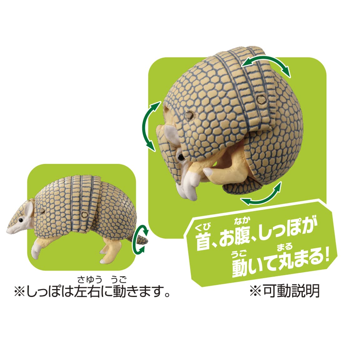 Takara Tomy Ania As-45 Mitsuobi Armadillo Animal Dinosaur Toy Japan Age 3+- Japan Figure Store - #1 Bring To You The Best Japanese Goods