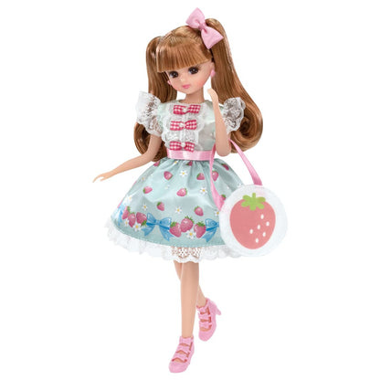 Takara Tomy Licca-Chan Doll Ld-11 Strawberry Ribbon Dress-Up Doll Japan 3+ Toy Safety St Mark Certified- Japan Figure Store - #1 Bring To You The Best Japanese Goods