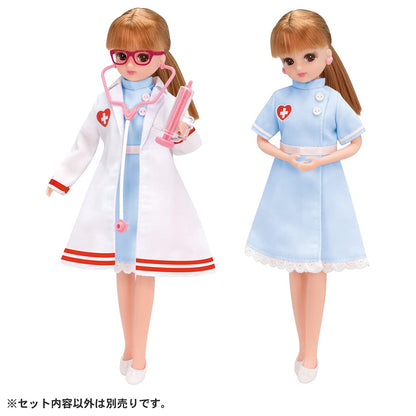 TAKARA TOMY Licca Doll Doctor & Nurse Dress Set- Japan Figure Store - #1 Bring To You The Best Japanese Goods