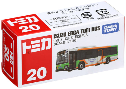 Takara Tomy Tomica 20 Isuzu Erga Toei Bus 879718 1/136 Japanese Plastic Scale Buses- Japan Figure Store - #1 Bring To You The Best Japanese Goods