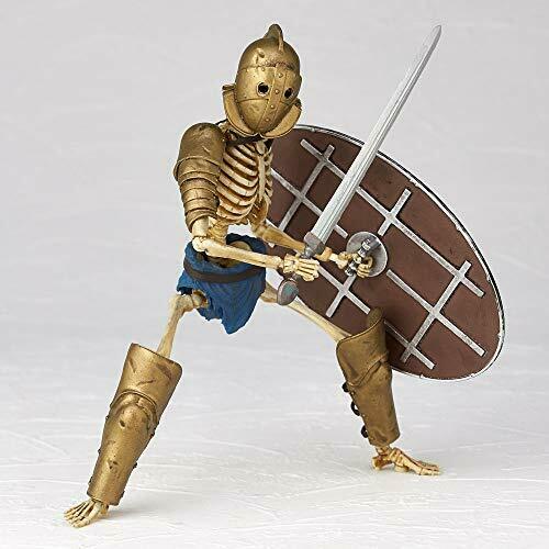 Takeya Jizai Okimono Kt031 Ancient Roma Skeleton Gladiator Secutor Full Color- Japan Figure Store - #1 Bring To You The Best Japanese Goods