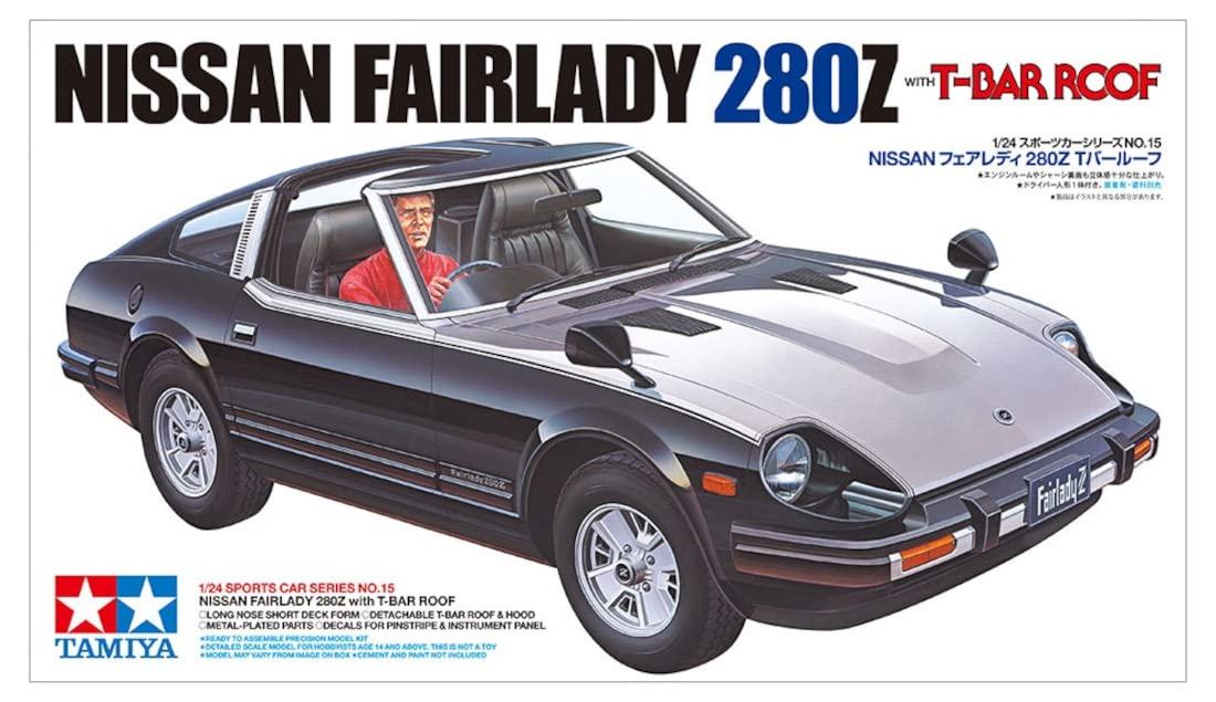 TAMIYA - Sports Car 1/24 Nissan Fairlady 280Z With T-Bar Roof Plastic Model- Japan Figure Store - #1 Bring To You The Best Japanese Goods