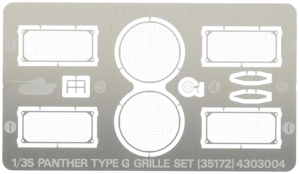TAMIYA 35172 German Panther Type G Photo Etched Grille Set 1/35 Scale Kit- Japan Figure Store - #1 Bring To You The Best Japanese Goods