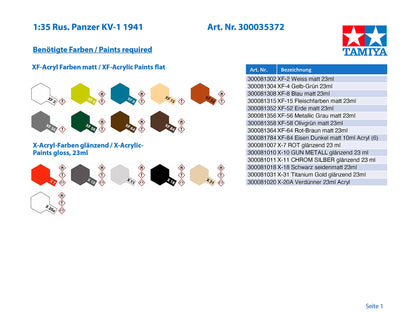 TAMIYA 35372 Russian Heavy Kv-1 Model 1941 Early Production 1/35 Scale Kit- Japan Figure Store - #1 Bring To You The Best Japanese Goods