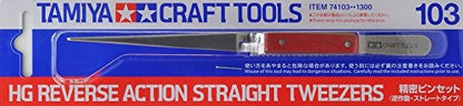 TAMIYA 74103 Craft Tools Hg Reverse Action Straight Tweezers- Japan Figure Store - #1 Bring To You The Best Japanese Goods