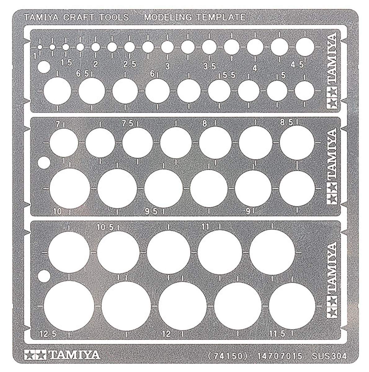Tamiya Craft Tool Series No.150 Modeling Plate (Circle 1-12.5Mm) Plastic Model Tool 74150- Japan Figure Store - #1 Bring To You The Best Japanese Goods