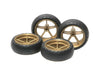TAMIYA 15368 Mini 4Wd Large Dia. Narrow Lw Wheels With Arched Tire- Japan Figure Store - #1 Bring To You The Best Japanese Goods