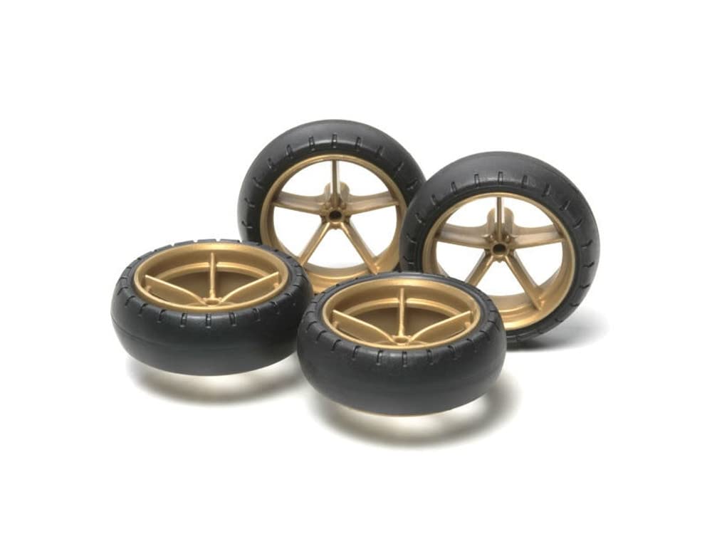 TAMIYA 15368 Mini 4Wd Large Dia. Narrow Lw Wheels With Arched Tire- Japan Figure Store - #1 Bring To You The Best Japanese Goods