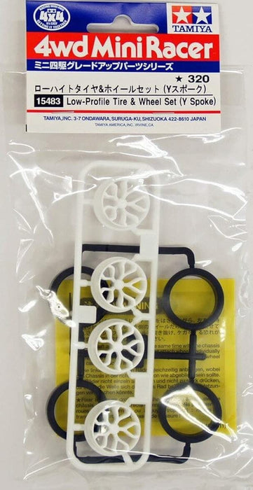 TAMIYA 15483 Mini 4Wd Low-Profile Tire & Wheel Set Y Spoke- Japan Figure Store - #1 Bring To You The Best Japanese Goods