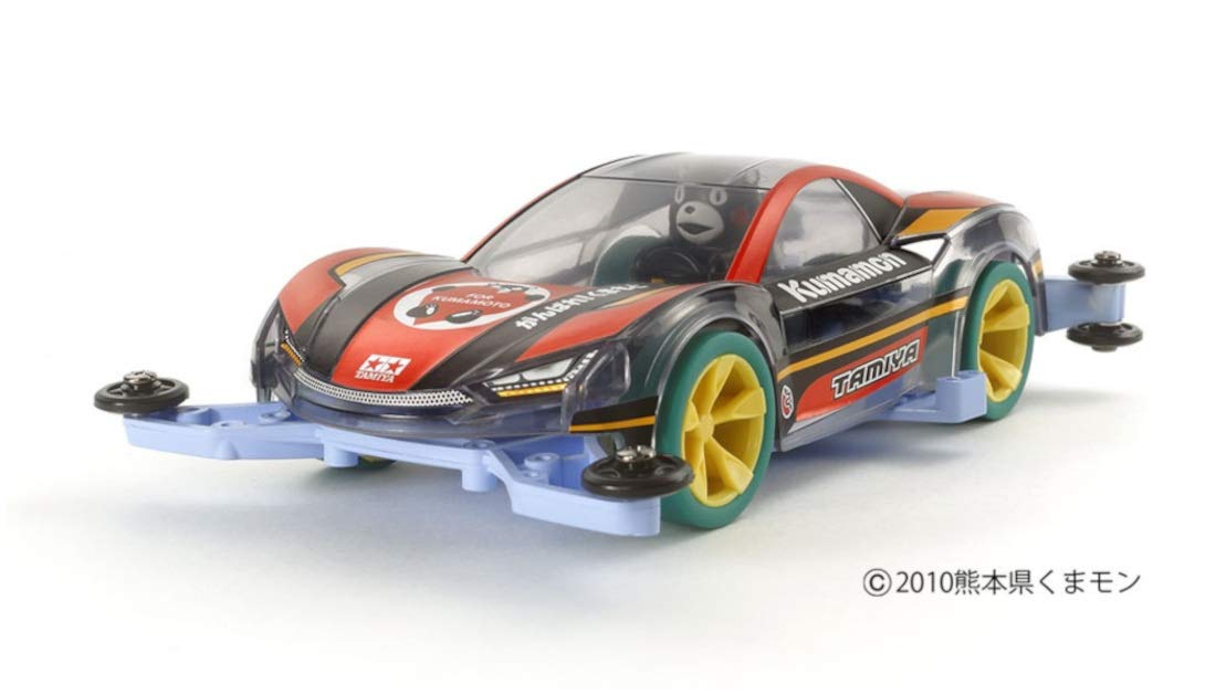 TAMIYA Mini 4Wd 1/32 Kumamon Support Kumamoto Pastel Blue Chassis Green Tires- Japan Figure Store - #1 Bring To You The Best Japanese Goods