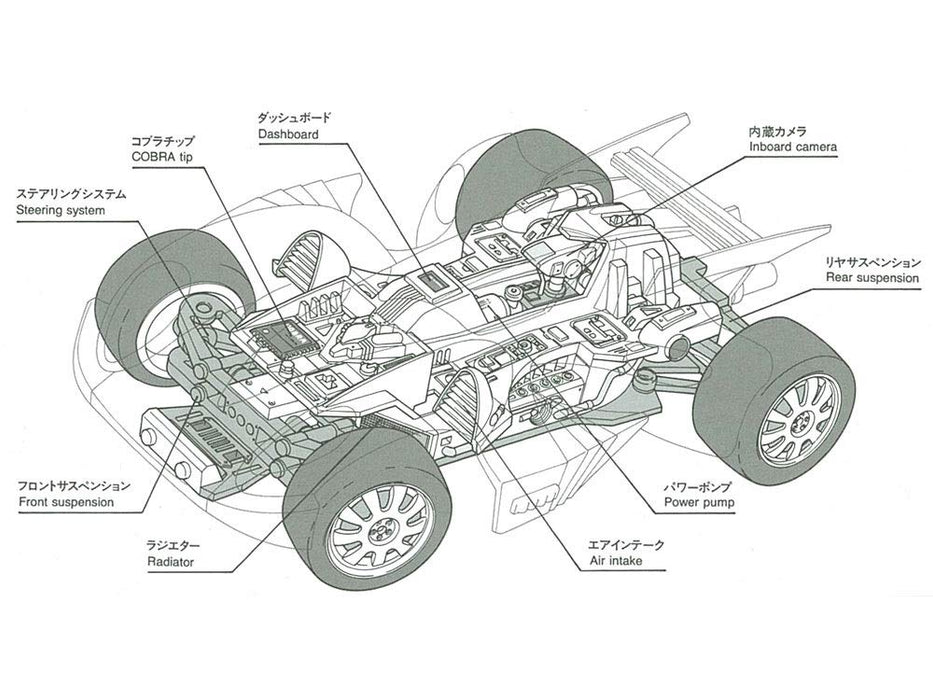 TAMIYA 95567 Mini 4Wd 1/32 Spin Cobra For Display Only- Japan Figure Store - #1 Bring To You The Best Japanese Goods