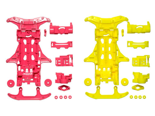 TAMIYA 95356 Mini 4Wd Fluorescent Chassis Set Vs Chassis Pink/Yellow- Japan Figure Store - #1 Bring To You The Best Japanese Goods