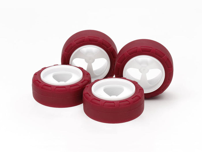 TAMIYA Mini 4Wd Low Friction Small Dia. Narrow Tires 24Mm & 3-Spoke Wheels- Japan Figure Store - #1 Bring To You The Best Japanese Goods