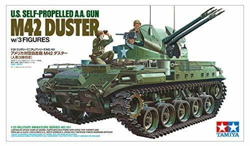 Tamiya U.s.self-proprlled Aa Gun M-42 Duster W/figure X3 Plastic Model Kit- Japan Figure Store - #1 Bring To You The Best Japanese Goods