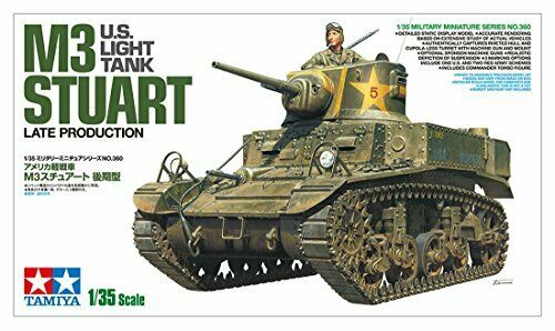 Tamiya Us Light Tankmilitary M3 Stuart Late Production Plastic Model Kit- Japan Figure Store - #1 Bring To You The Best Japanese Goods