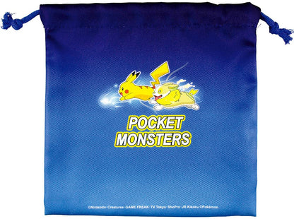 POKEMON CENTER ORIGINAL Pokemon Gathering Flat Drawstring Bag- Japan Figure Store - #1 Bring To You The Best Japanese Goods