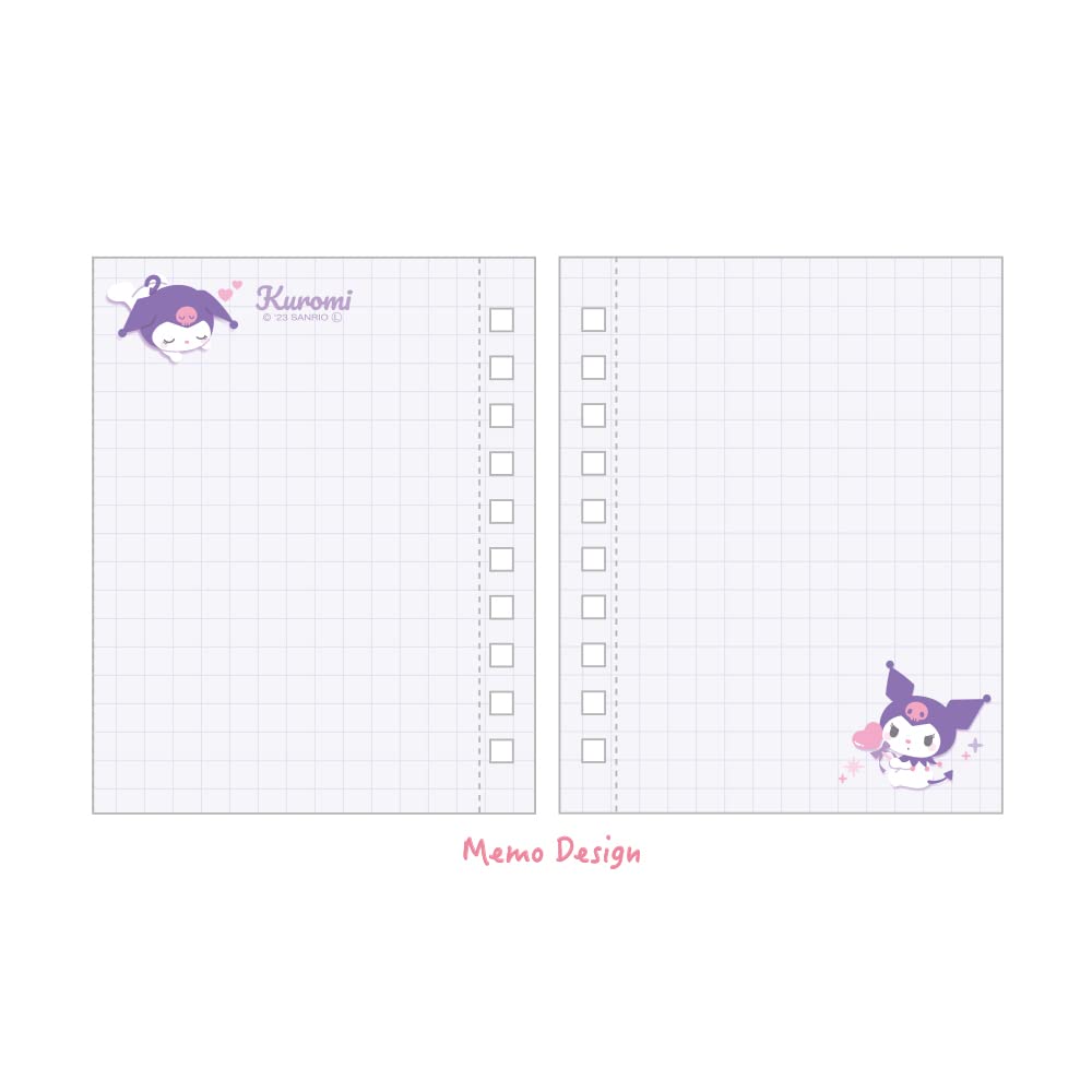 T&S Factory Sanrio Photo Pocket Ring Memo Heart Ribbon Kuromi Japan H10.3Xw8.2Xd1.5Cm Sr-5543283Ku- Japan Figure Store - #1 Bring To You The Best Japanese Goods