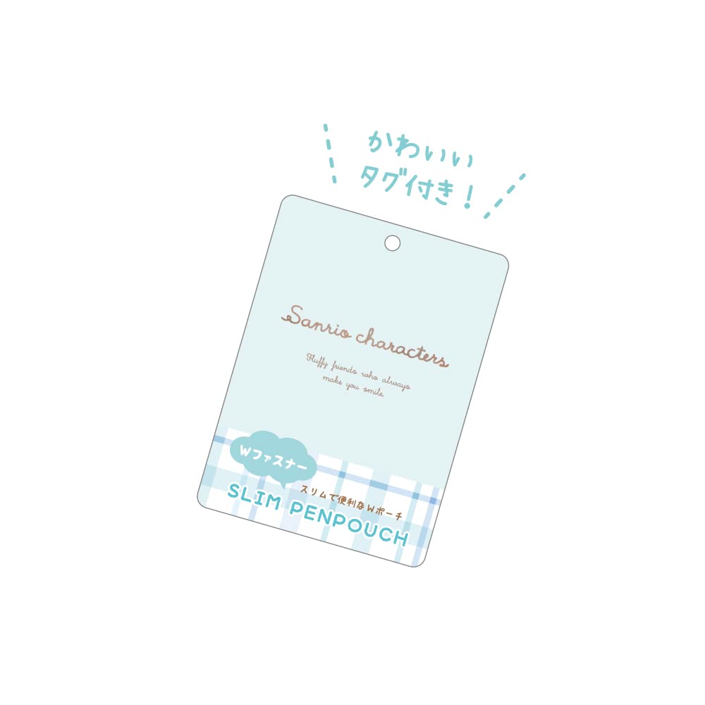 T'S Factory Sanrio W Zipper Slim Pen Pouch Sanrio Characters- Japan Figure Store - #1 Bring To You The Best Japanese Goods