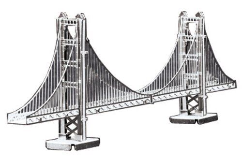 Tenyo Metallic Nano Puzzle Golden Gate Bridge Model Kit- Japan Figure Store - #1 Bring To You The Best Japanese Goods