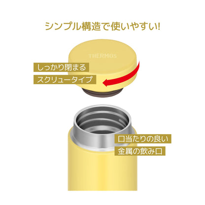 Thermos Water Bottle, Vacuum Insulated & Portable (Yellow) 480ml Insulated Bottle Made In Japan- Japan Figure Store - #1 Bring To You The Best Japanese Goods