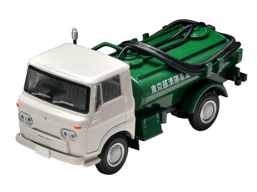 Tomytec Tomica Vintage Isuzu Elf Vacuum Car 1/64 Scale 68 Year White/Green Finish- Japan Figure Store - #1 Bring To You The Best Japanese Goods
