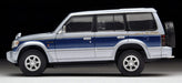 Tomytec Neo 1/64 Mitsubishi Pajero Mid Roof Wide Super Exceed Silver/Blue- Japan Figure Store - #1 Bring To You The Best Japanese Goods
