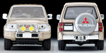 Tomytec Tomica Vintage Neo Mitsubishi Pajero Mid Roof Wide Super Exceed 91 1/64 Beige/White- Japan Figure Store - #1 Bring To You The Best Japanese Goods