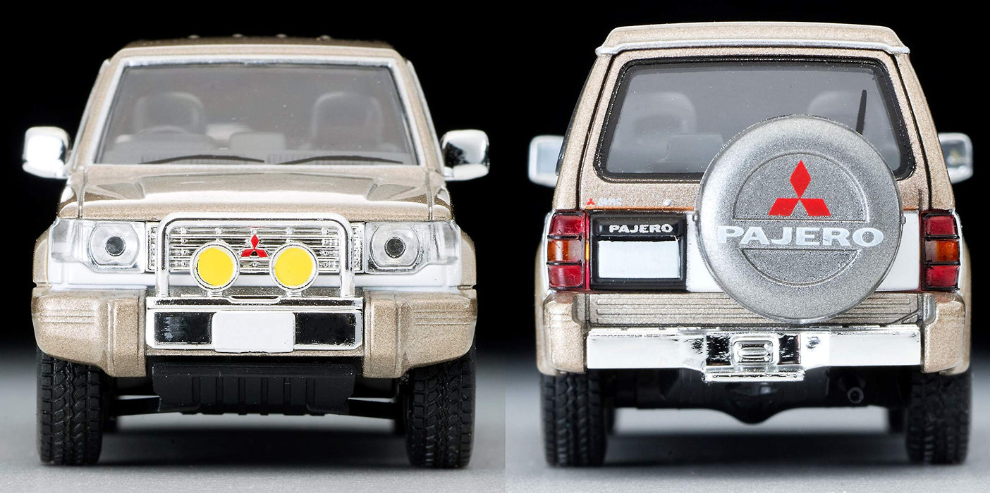 Tomytec Tomica Vintage Neo Mitsubishi Pajero Mid Roof Wide Super Exceed 91 1/64 Beige/White- Japan Figure Store - #1 Bring To You The Best Japanese Goods