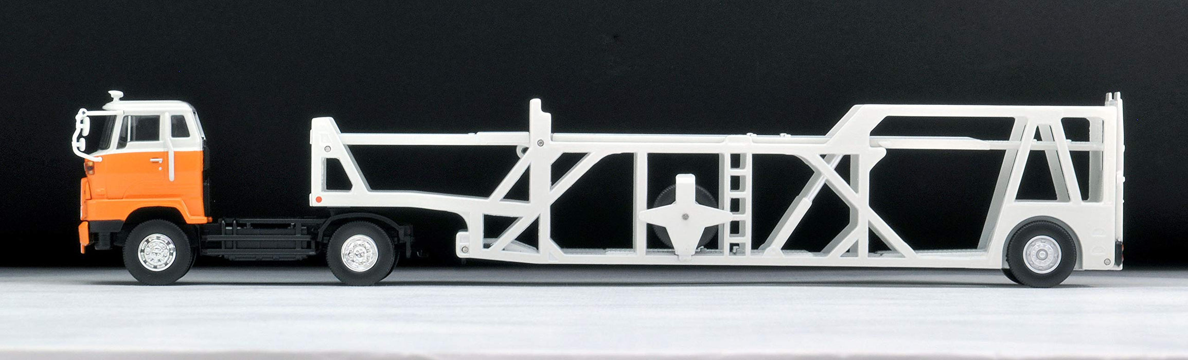 Tomytec Tomica 1/64 Lv-N89D Hino He 366 White/Orange Car Transporter Finished Model- Japan Figure Store - #1 Bring To You The Best Japanese Goods