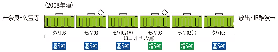 Tomytec Tomix N Gauge 103 Series Jr West Japan Commuter Train Set Black Sash Model 98422- Japan Figure Store - #1 Bring To You The Best Japanese Goods