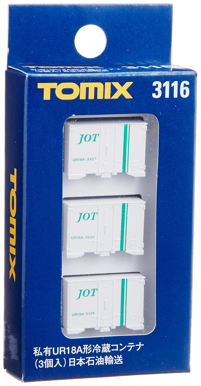 Tomytec Tomix N Gauge Ur18A 3-Piece Refrigerated Container - Nippon Oil Railway Model- Japan Figure Store - #1 Bring To You The Best Japanese Goods