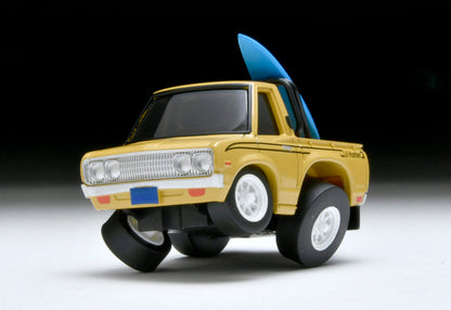 Tomytec Beige Datsun Truck with Surfboard - Compact Choro Q QS-03B Model- Japan Figure Store - #1 Bring To You The Best Japanese Goods