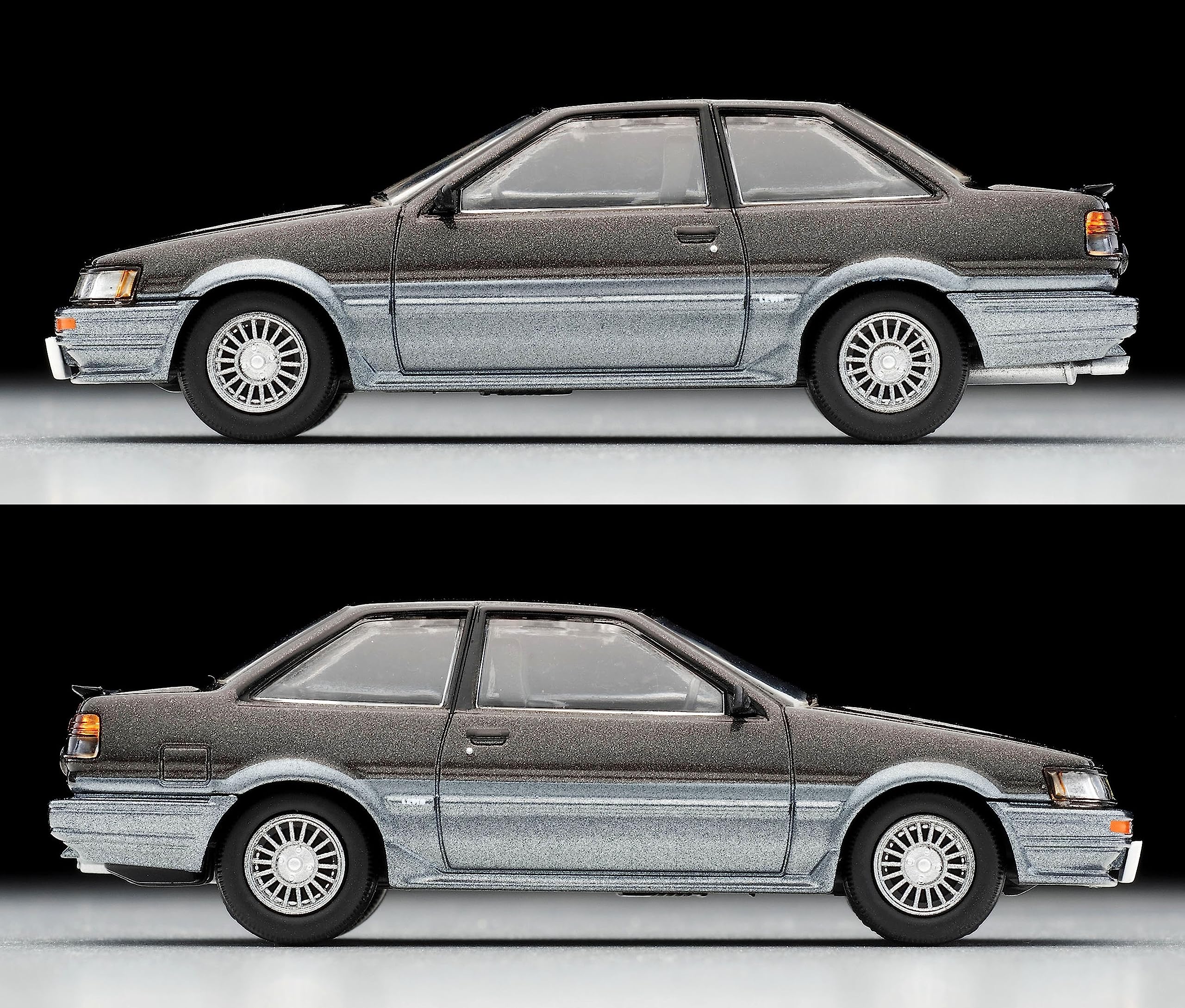 Tomytec Vintage Neo Toyota Corolla Levin 2-Door GT-Apex Scale 1/64 1985 Black Gray Finish- Japan Figure Store - #1 Bring To You The Best Japanese Goods