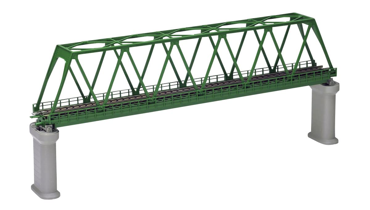 Tomytec Single Track Truss Bridge F Dark Green N Gauge with 2 Piers - Model Railway 3033- Japan Figure Store - #1 Bring To You The Best Japanese Goods