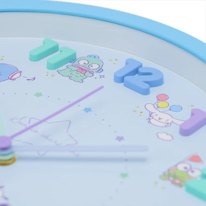 Tsujisel Sanrio Wall Clock Blue Icon Wall Clock Analog Quiet Continuous Second Hand Man 2926204- Japan Figure Store - #1 Bring To You The Best Japanese Goods