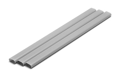 Wave OM-426 8x16mm Gray Plastic Elongated Round Pipe 3pcs- Japan Figure Store - #1 Bring To You The Best Japanese Goods