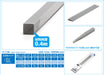 Wave OM-431 Gray Plastic Square Pipe 3Mm 5Pcs- Japan Figure Store - #1 Bring To You The Best Japanese Goods
