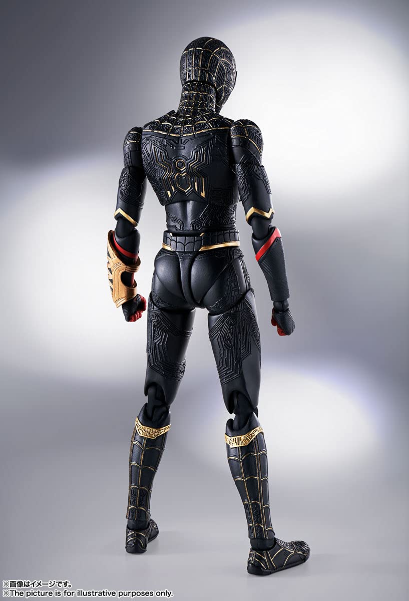 Bandai Spirits Shfiguarts Spider-Man No Way Home Black & Gold Suit 150Mm Abs Pvc Figure- Japan Figure Store - #1 Bring To You The Best Japanese Goods