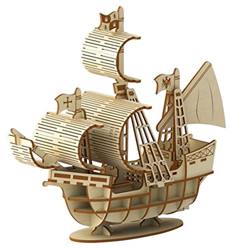 A-ZONE - Wooden Art Ki-Gu-Mi Sailing Ship- Japan Figure Store - #1 Bring To You The Best Japanese Goods