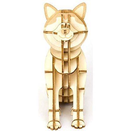 A-ZONE Wooden Art Ki-Gu-Mi Japanese Dog Akita- Japan Figure Store - #1 Bring To You The Best Japanese Goods
